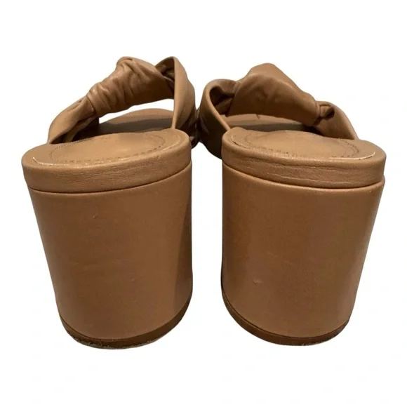 Schutz Leather Knotted Block Heel Mules – Size 8.5B 👠✨ - Picture 4 of 6